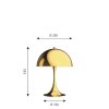 Louis Poulsen Panthella MINI Table lamp LED brass, 1-light source