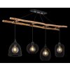 Globo LIONI Pendant Light Light wood, black, 4-light sources