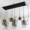 Maliali Pendant Light gold, brass, black, 6-light sources