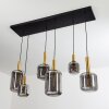 Maliali Pendant Light gold, brass, black, 6-light sources