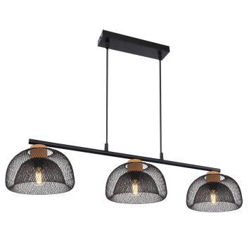 Globo VITIANO Pendant Light brown, black, 3-light sources