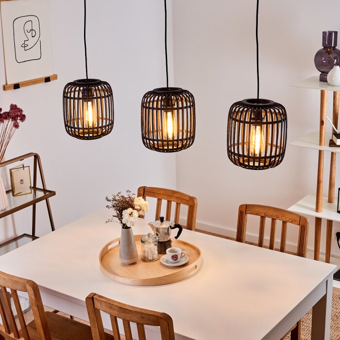 Mongolei Pendant Light black, 3-light sources