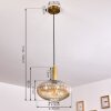 Paeni Pendant Light gold, brass, black, 1-light source