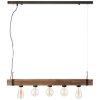 Brilliant Woodhill Pendant Light Dark wood, black, 5-light sources