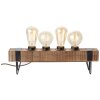 Brilliant Woodhill Table lamp Dark wood, black, 4-light sources