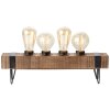 Brilliant Woodhill Table lamp Dark wood, black, 4-light sources