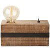 Brilliant Woodhill Table lamp Dark wood, black, 1-light source