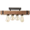 Brilliant Woodhill Ceiling Light Dark wood, black, 4-light sources