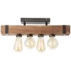 Brilliant Woodhill Ceiling Light Dark wood, black, 4-light sources