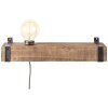 Brilliant Woodhill Wall Light Dark wood, black, 1-light source