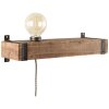 Brilliant Woodhill Wall Light Dark wood, black, 1-light source