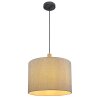 Globo ROGER Pendant Light Light wood, black, 1-light source