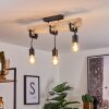 Hautahi Pendant Light Light wood, black, 3-light sources