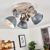 Orny Ceiling Light grey, Light wood, 3-light sources
