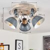 Orny Ceiling Light grey, Light wood, 3-light sources