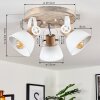 Orny Ceiling Light Light wood, white, 3-light sources