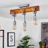 Hautahi Pendant Light Dark wood, black, silver, 3-light sources