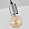 Hautahi Pendant Light Dark wood, black, silver, 3-light sources