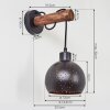 Imana Wall Light Dark wood, black, 1-light source