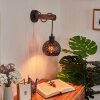 Imana Wall Light Dark wood, black, 1-light source