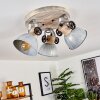 Orny Ceiling Light Light wood, matt nickel, 3-light sources