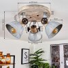 Orny Ceiling Light Light wood, matt nickel, 3-light sources
