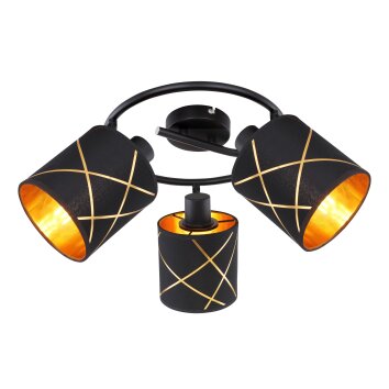Globo BEMMO Ceiling Light black, 3-light sources