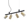 Ideallux DYNAMITE Pendant Light black, 4-light sources