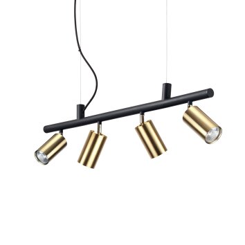 Ideallux DYNAMITE Pendant Light black, 4-light sources