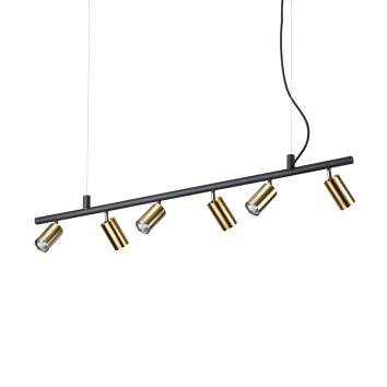 Ideallux DYNAMITE Pendant Light black, 6-light sources