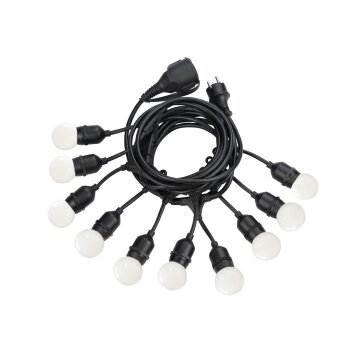 Ideallux FIESTA Pendant Light black, 10-light sources