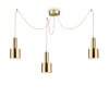 Ideallux HOLLY Pendant Light brass, 3-light sources