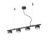 Ideallux MINOR Pendant Light black, 4-light sources