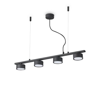 Ideallux MINOR Pendant Light black, 4-light sources