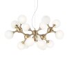 Ideallux NODI Pendant Light brass, 15-light sources