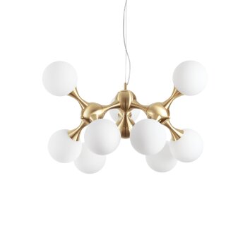 Ideallux NODI Pendant Light brass, 9-light sources
