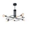 Ideallux TRIUMPH Pendant Light black, 8-light sources