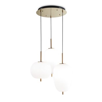 Ideallux UMILE Pendant Light LED brass, black, 1-light source