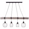 Brilliant Karlen Pendant Light grey, black, 4-light sources