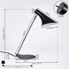 Corralcay Table lamp chrome, black, 1-light source