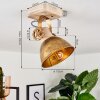 Orny Ceiling Light bronze, Light wood, 1-light source