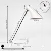 Corralcay Table lamp chrome, white, 1-light source