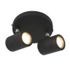 Steinhauer Upround Ceiling Light LED black, 2-light sources