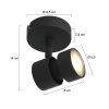 Steinhauer Natasja Ceiling Light LED black, 1-light source