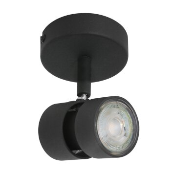 Steinhauer Natasja Ceiling Light LED black, 1-light source