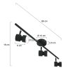 Steinhauer Natasja Ceiling Light LED black, 3-light sources