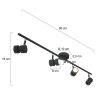 Steinhauer Natasja Ceiling Light LED black, 4-light sources