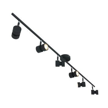 Steinhauer Natasja Ceiling Light LED black, 6-light sources