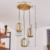 Scone Pendant Light gold, brass, 3-light sources