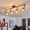 Cairns Ceiling Light antique brass, black, 4-light sources